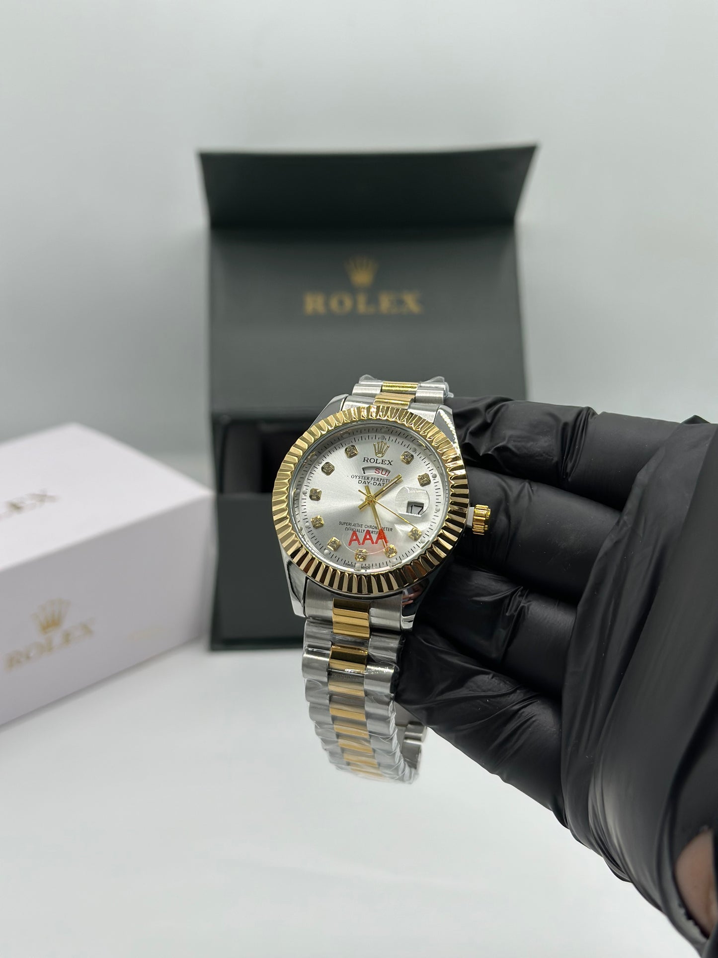 Two-Tone Silver & Gold Men’s Watch