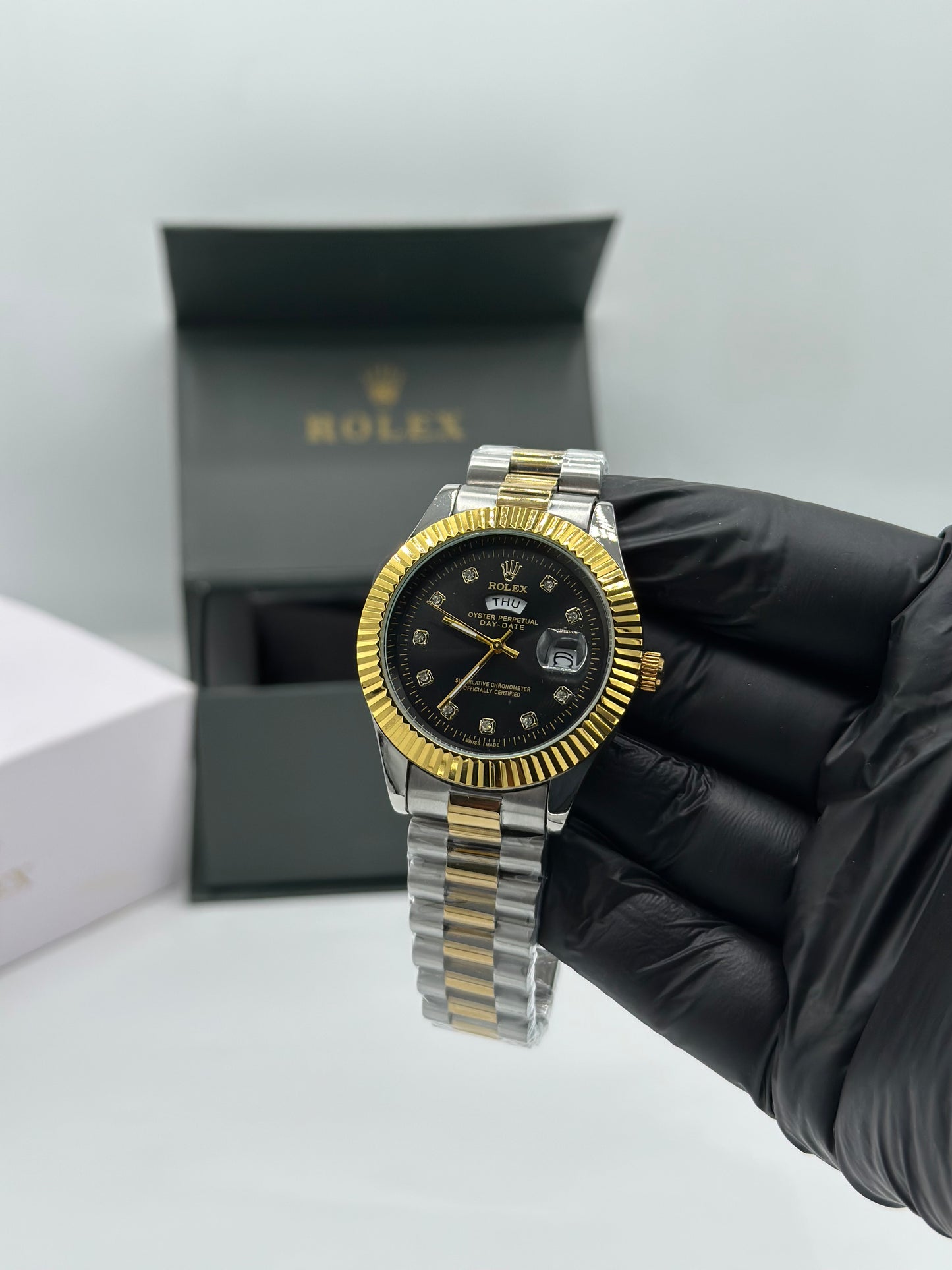 Black Dial Two-Tone Men’s Watch