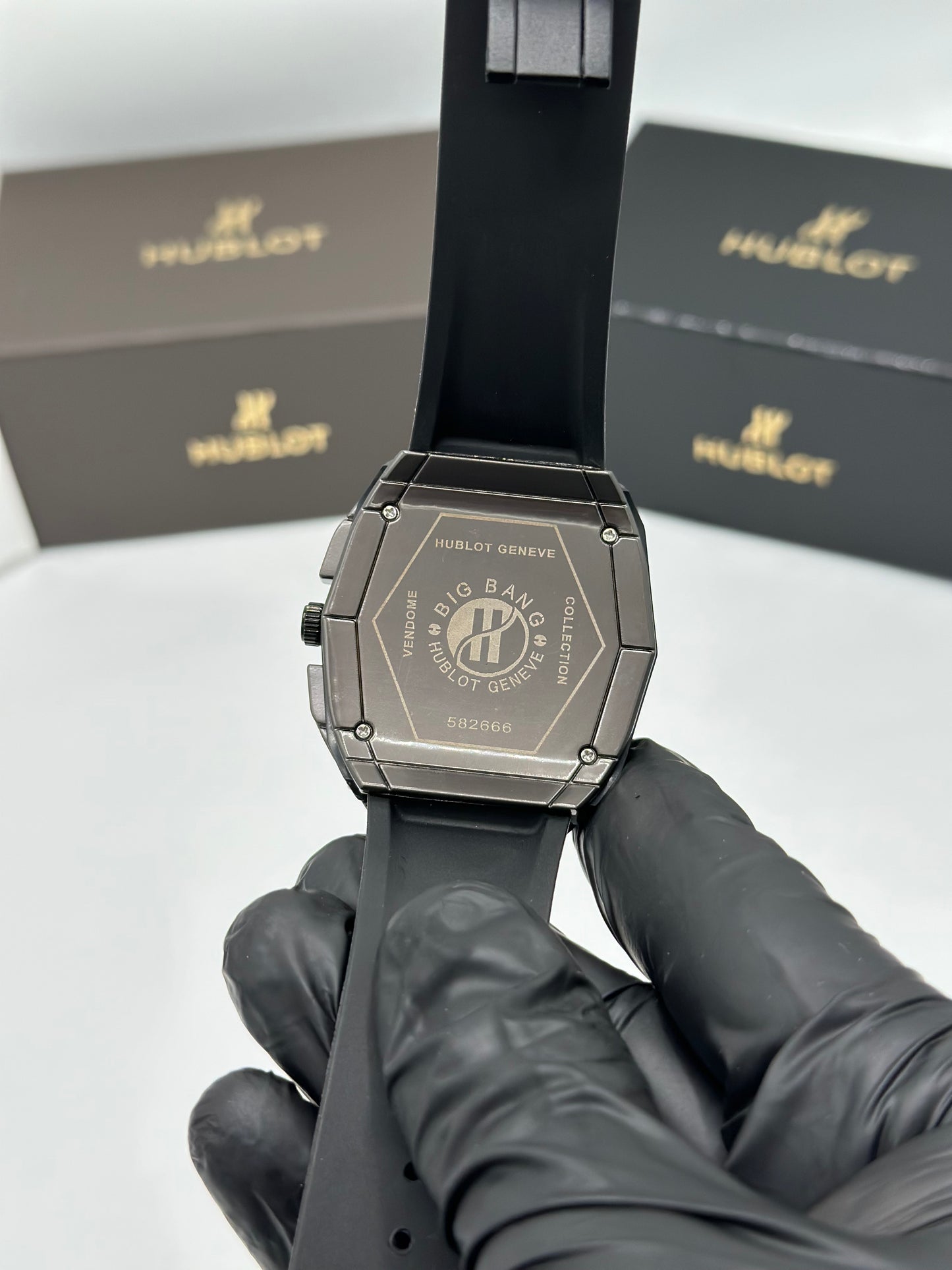 Black Skeleton Dial Men’s Watch