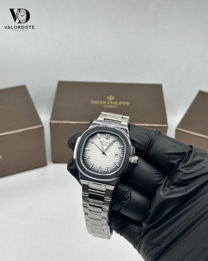 Patek Philippe Silver Dial Stainless Steel Men’s Watch