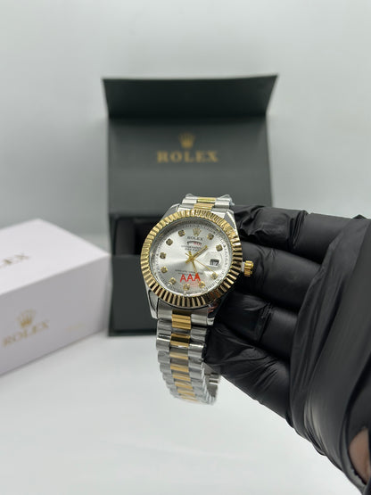 Two-Tone Silver & Gold Men’s Watch