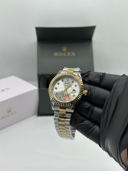 Two-Tone Silver & Gold Men’s Watch