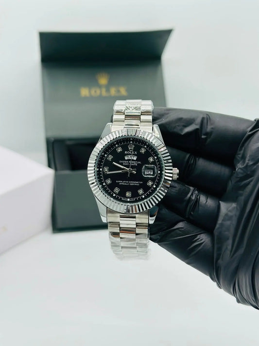 Silver Black Dial Men’s Watch Valordote