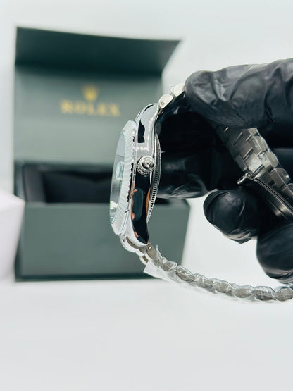 Silver Black Dial Men’s Watch