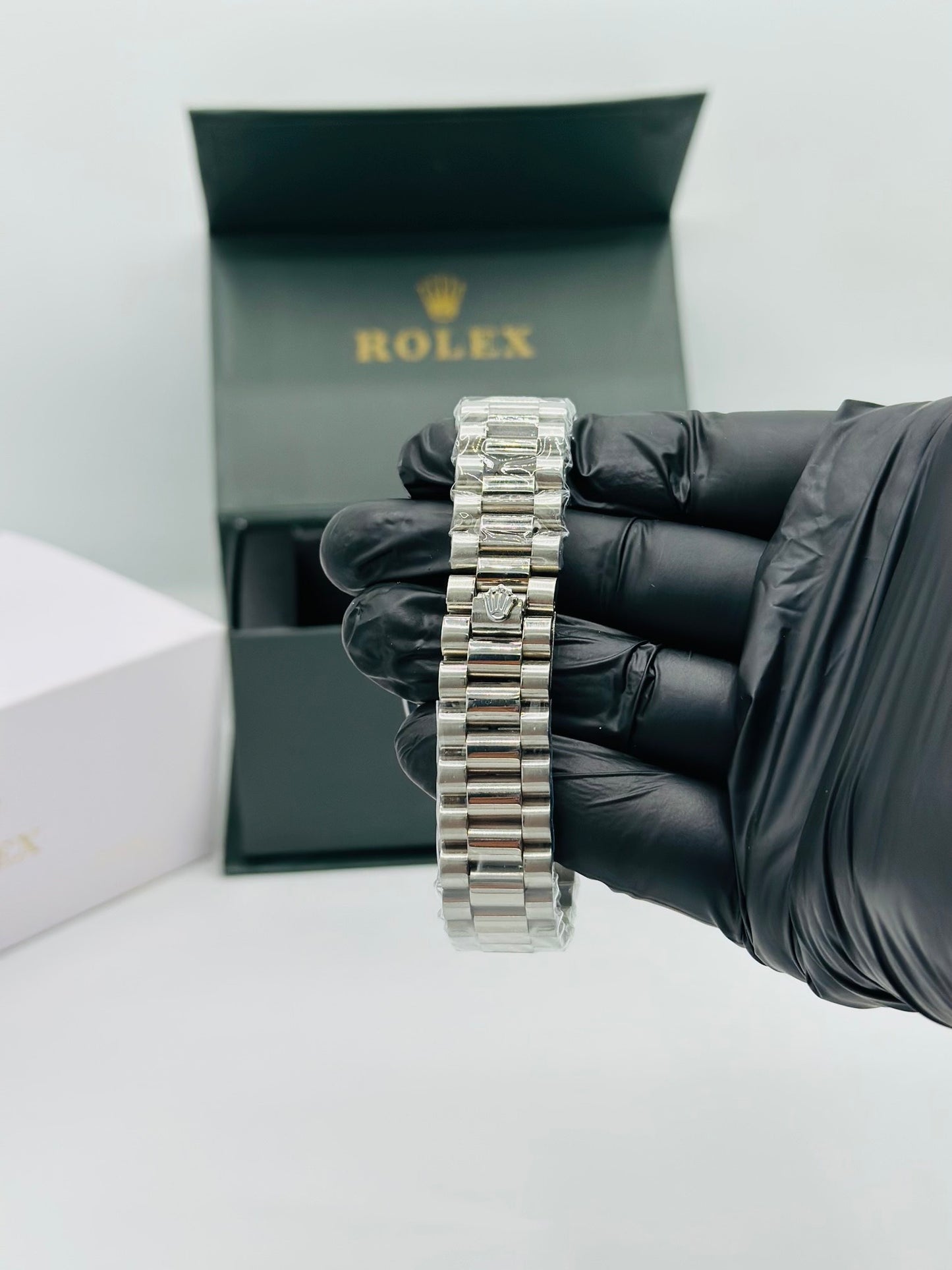 Silver Black Dial Men’s Watch