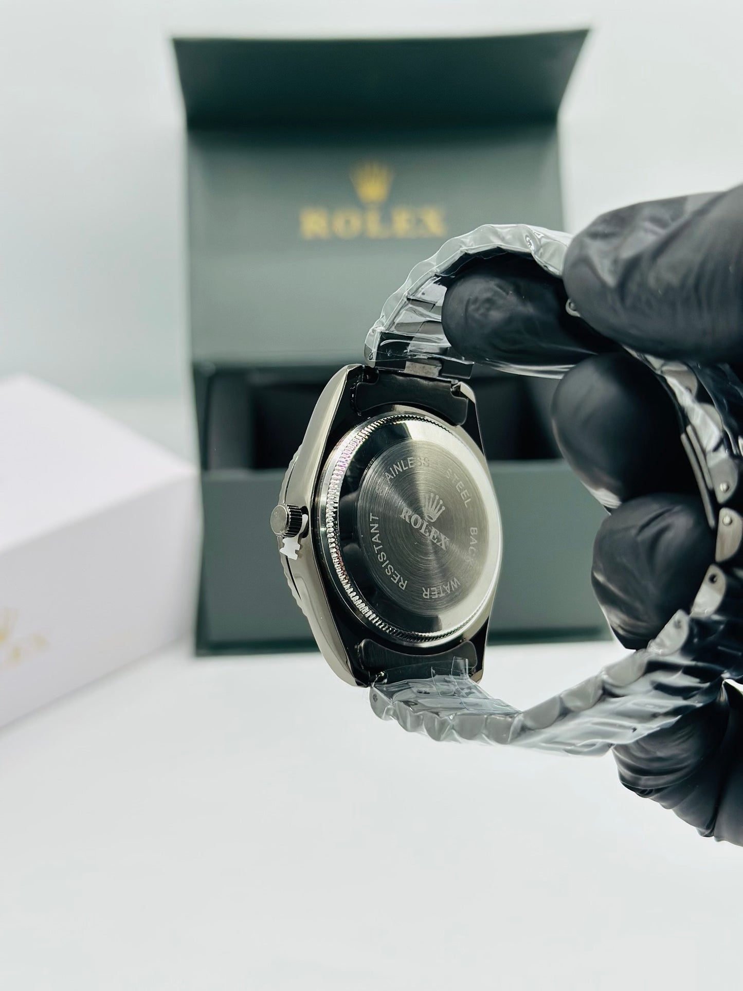 Black Dial Diamond-Style Men’s Watch